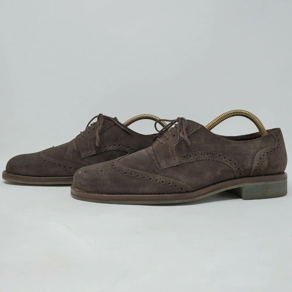 Tommy Bahama Oxford Dress Shoe Brown Suede Men's